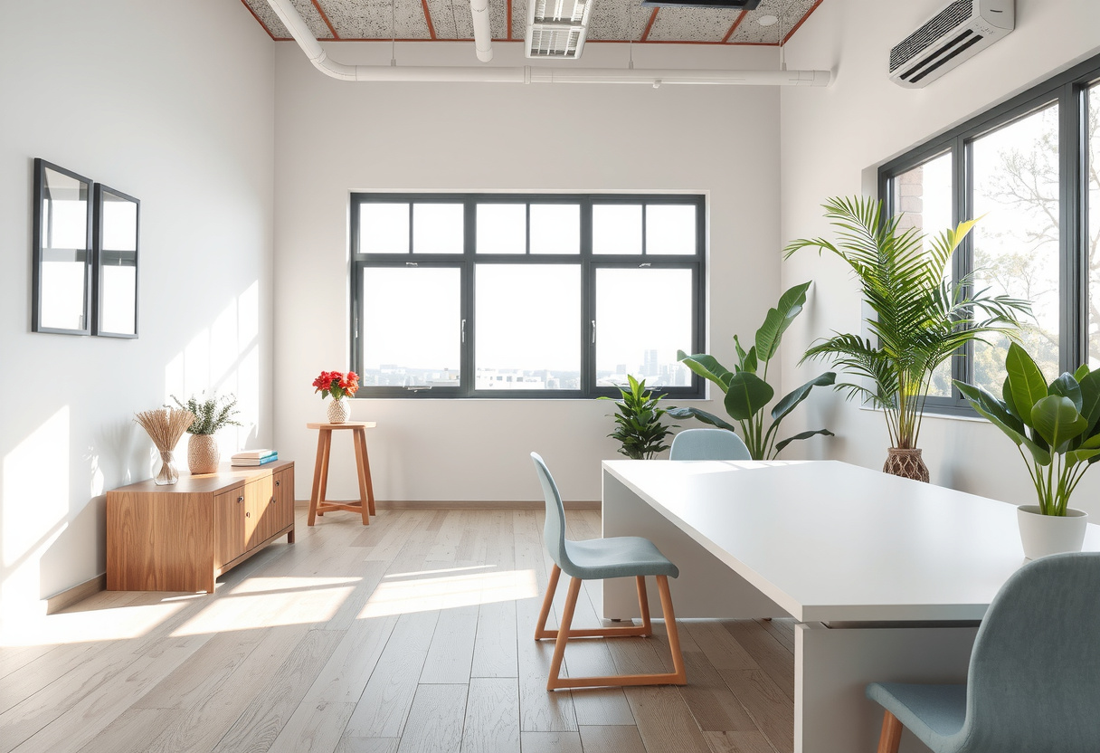 Fynixdex natural wellness brand office with plants and sustainable products