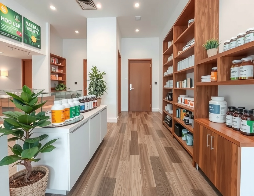 Eco-friendly natural health and beauty products display