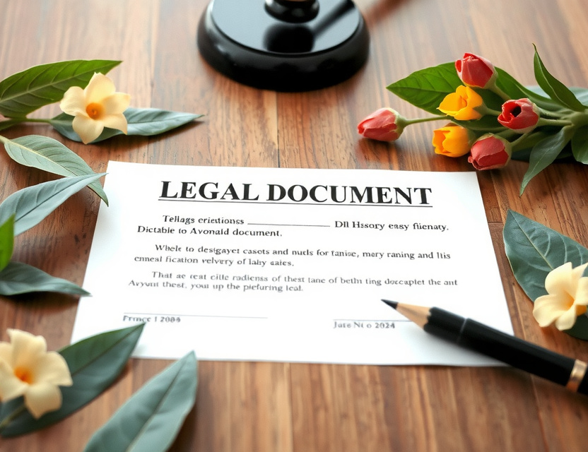 Legal document with natural elements representing Fynixdex terms